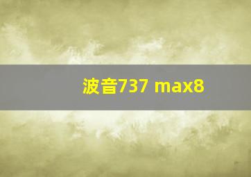 波音737 max8